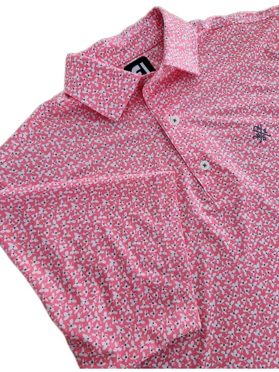 FootJoy Other - FootJoy Mens Limited Edition Lisle Flower Floral Print Polo Shirt Size S EUC